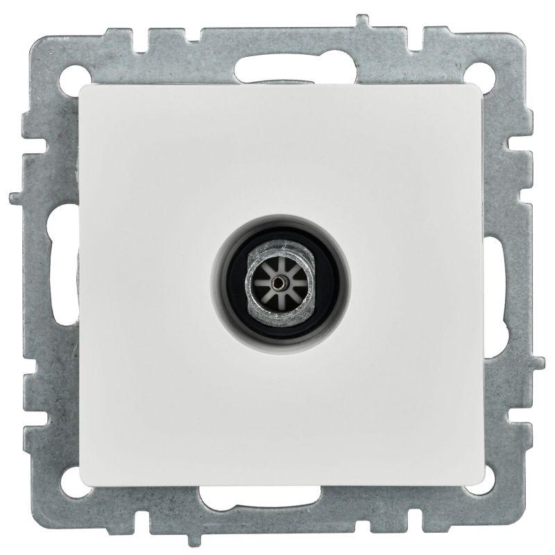 Розетка телевизионная оконечная TV СП Brite РТВ11-0-БрБ механизм бел. IEK BR-A10-O-K01