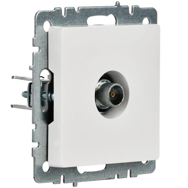 Розетка телевизионная оконечная TV СП Brite РТВ11-0-БрБ механизм бел. IEK BR-A10-O-K01