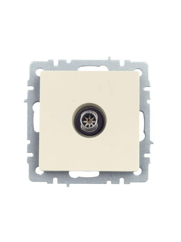 Розетка телевизионная оконечная TV СП Brite РТВ11-0-БрКр механизм беж. IEK BR-A10-O-K10