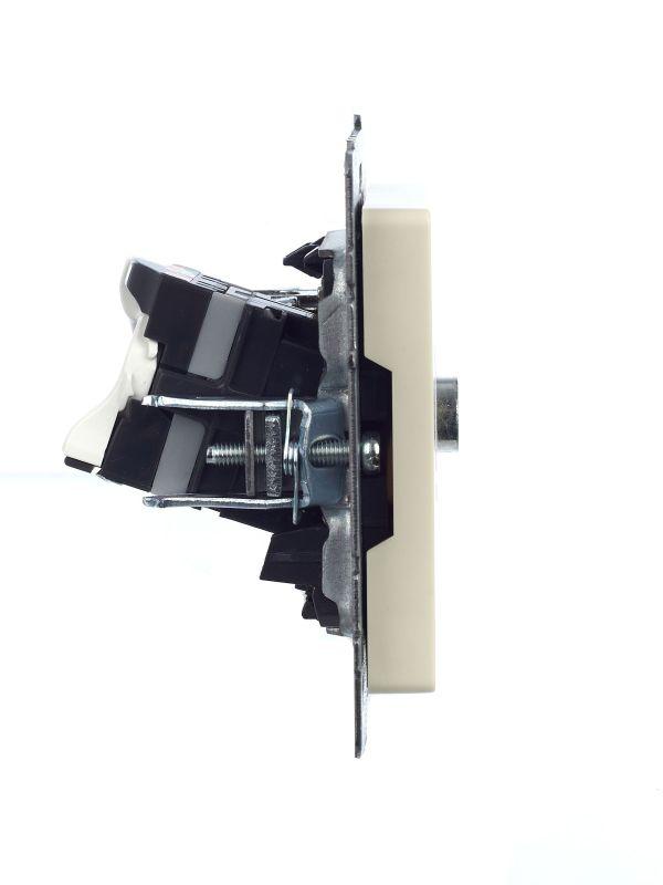 Розетка компьютерная + телевизионная 2-м Brite РТВ/РК12-БрКр RJ45 кат.5E + TV механизм беж. IEK BR-A