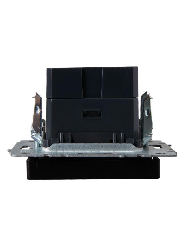 Розетка BRITE USB A+A 3.1А РЮ10-1-БрЧ механизм черн. IEK BR-U21-D31-K02