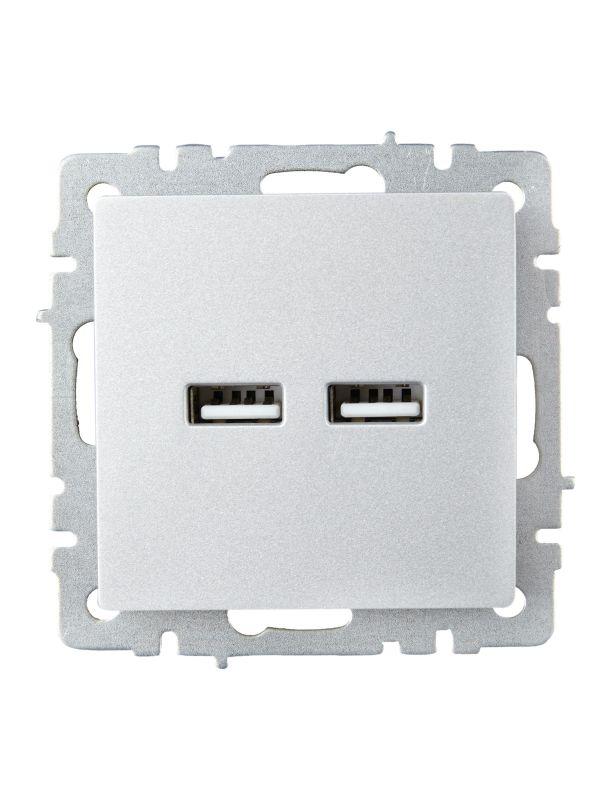 Розетка BRITE USB A+A 3.1А РЮ10-1-БрА механизм алюм. IEK BR-U21-D31-K47