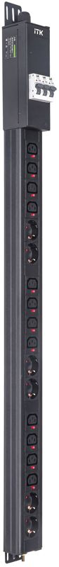 Блок распределения питания BASE PDU PV1114 24U 3ф 16А 6SCHUKO 12C13 3м IEC60309 ITK BS-PV-43-12C13-06D-14