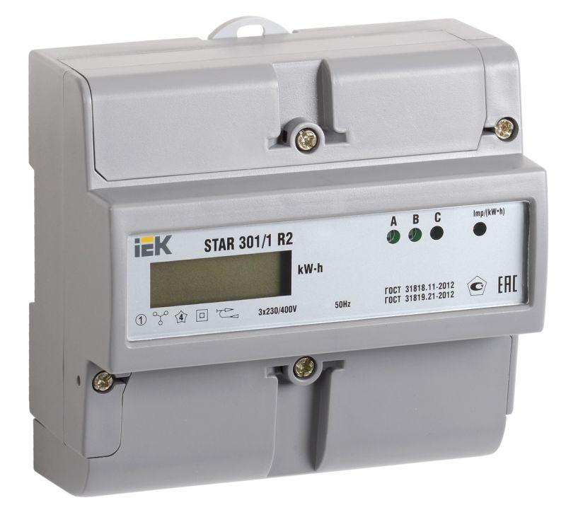 Счетчик STAR 301/1 R2-5(60)Э 3ф 5-60А класс точн. 1.0 IEK CCE-3R1-1-02-1