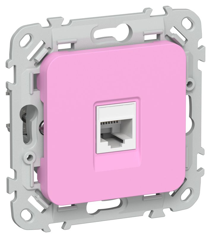 Розетка компьютерная СП FLITE РК5е-1-0-ФлПр RJ45 кат.5E UTP механизм пурпур. IEK FI-K12-1-K99