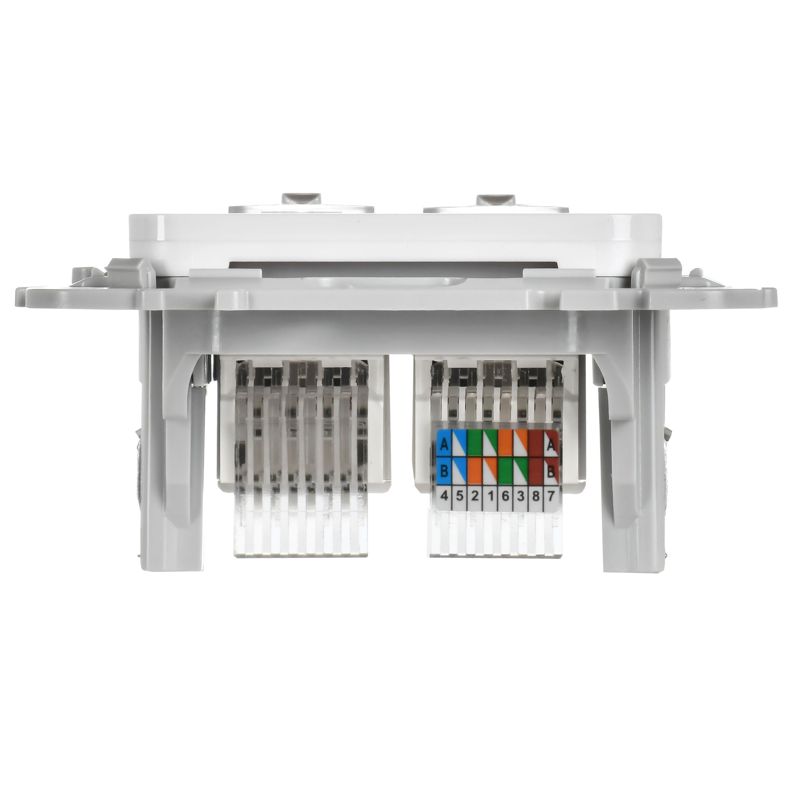 Розетка 2-м СП FLITE РКТ5е/3-2-0-ФлБ RJ45/RJ11 кат.5E/3 UTP механизм бел. IEK FI-KT22-1-K01