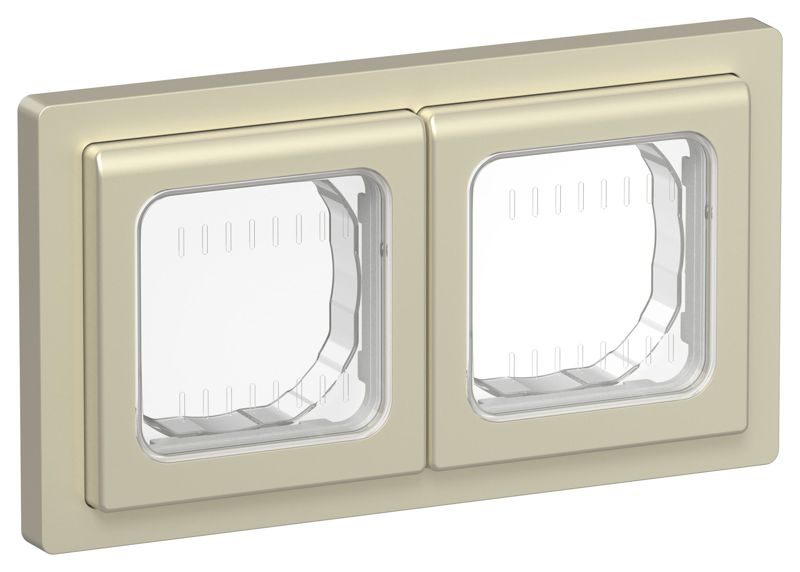Рамка 2-м СП FLITE Рпро-2-55-ФлШ IP55 шампань IEK FI-M20-32-55-K37