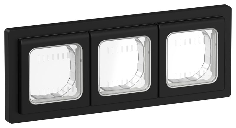 Рамка 3-м СП FLITE Рпро-3-55-ФлЧ IP55 черн. IEK FI-M30-32-55-K02
