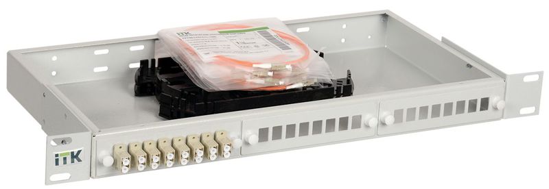Кросс укомплектованный 1U SC (Simplex) 20 портов (OM2) ITK FOBX24-1U-20SCUS50