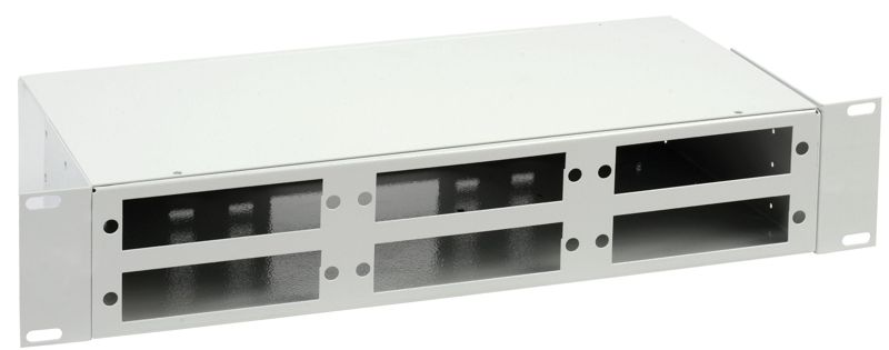 Кросс оптический распред. 2U до 48 портов (без планок под 8п-6шт) ITK FOBX48-2U-000
