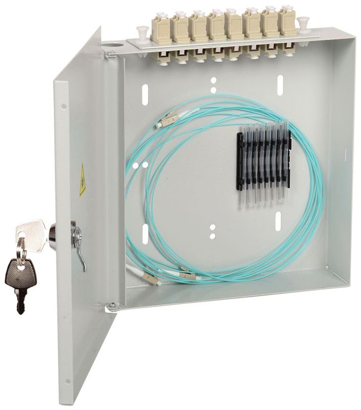 Кросс укомплектованный настенный SC (Simplex) 8 портов (OM4) ITK FOBX8-N-8SCUS04