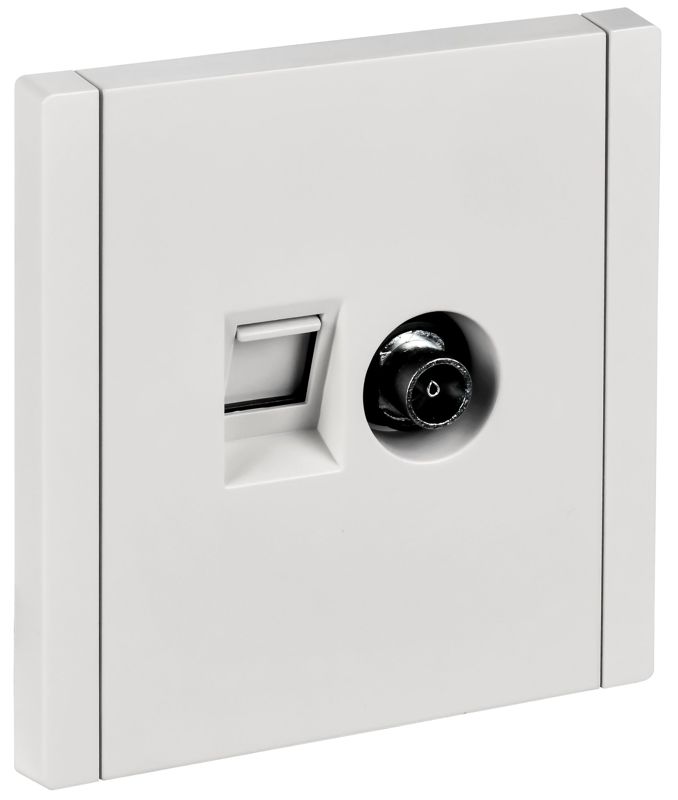 Розетка 2-м TV+RJ45 кат.5E FORTE&PIANO FP236 бел. IEK FP-AK20-1-K01
