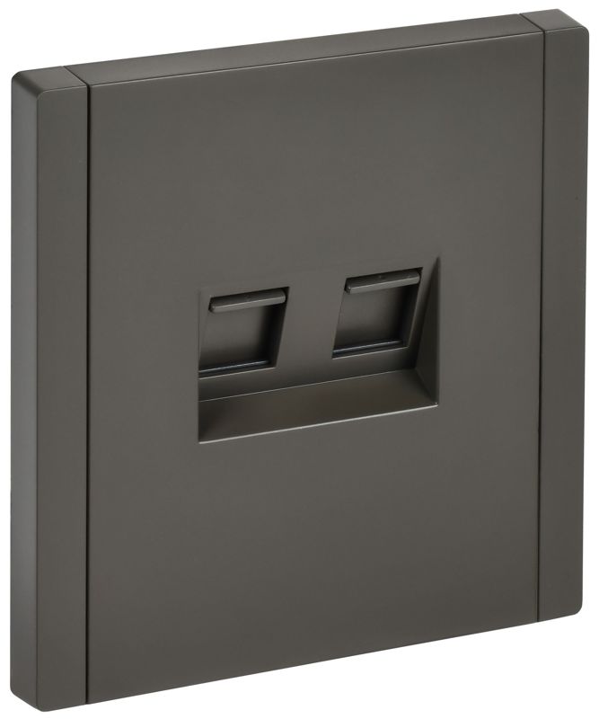 Розетка 2-м RJ11+RJ45 кат.5E FORTE&PIANO FP335 сер. IEK FP-KT20-O-1-K03