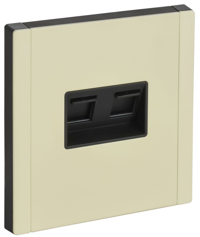 Розетка 2-м СП FORTE&PIANO FP835M RJ11+RJ45 кат.5E IP20 сл. кость IEK FP-KT20-O-1-M-K41