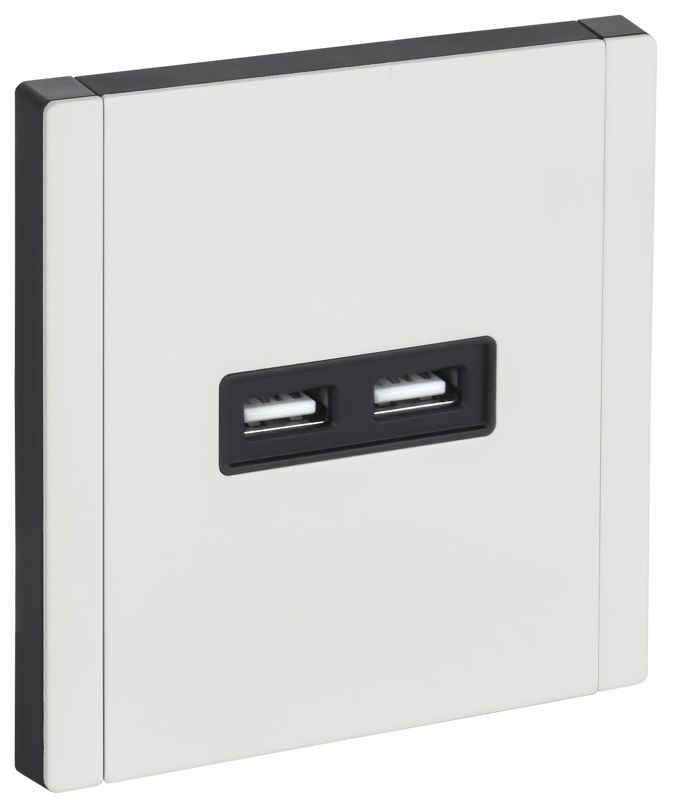 Розетка FORTE&PIANO FP249M USB A+A 3.1А бел. IEK FP-U21-D31-M-K01