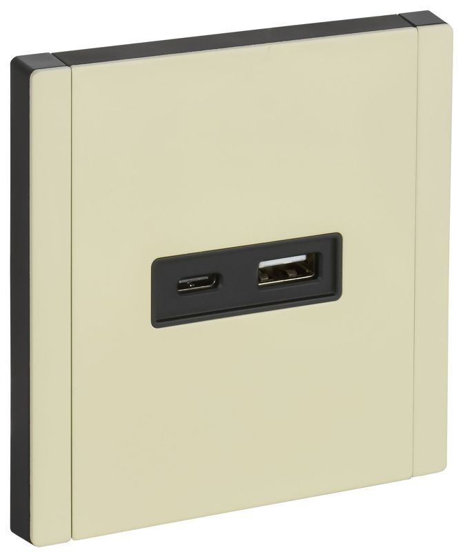 Розетка FORTE&PIANO FP851M USB A+C 18Вт сл. кость IEK FP-U22-018-M-K41