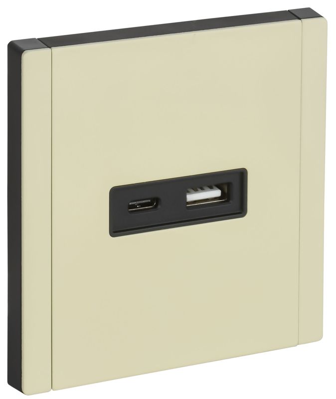 Розетка FORTE&PIANO FP850M USB A+C 3.1А сл. кость IEK FP-U22-D31-M-K41