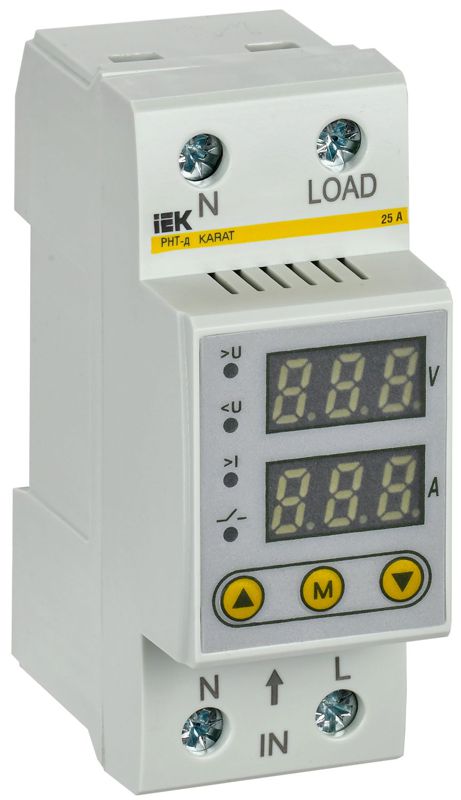 Реле напряжения и тока РНТ-д 1ф 36мм 25А KARAT IEK IVC21-1-25