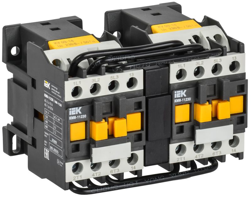 Контактор КМИ-11230 реверс 12А 400В/АС3 2НО KARAT IEK KKM13-012-400-20-1