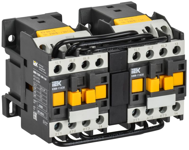 Контактор КМИ-11830 реверс 18А 400В/АС3 2НО KARAT IEK KKM13-018-400-20-1