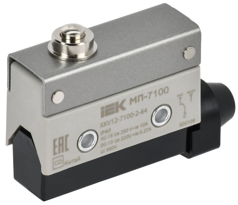 Микропереключатель концевой МП-7100 IP40 толкатель IEK KKV12-7100-2-64