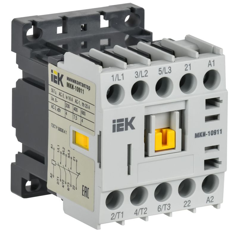 Миниконтактор МКИ-10911 9А 230В/АС3 1Н3 KARAT IEK KMM11-009-230-01