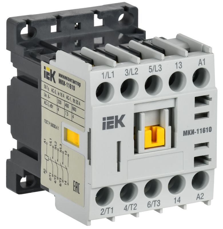 Миниконтактор МКИ-11610 16А 400В/АС3 1НО KARAT IEK KMM11-016-400-10