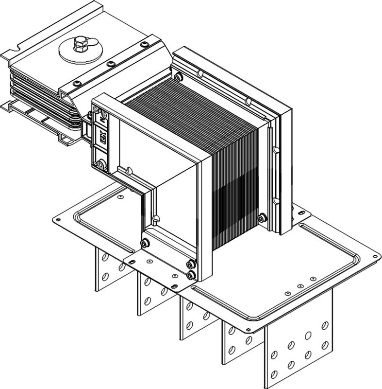 Секция фланцевая лев. Тип1 800А Cu 3L+N+1/2PE IP55 тран. IEK LB-0800C5-35-F-FL1