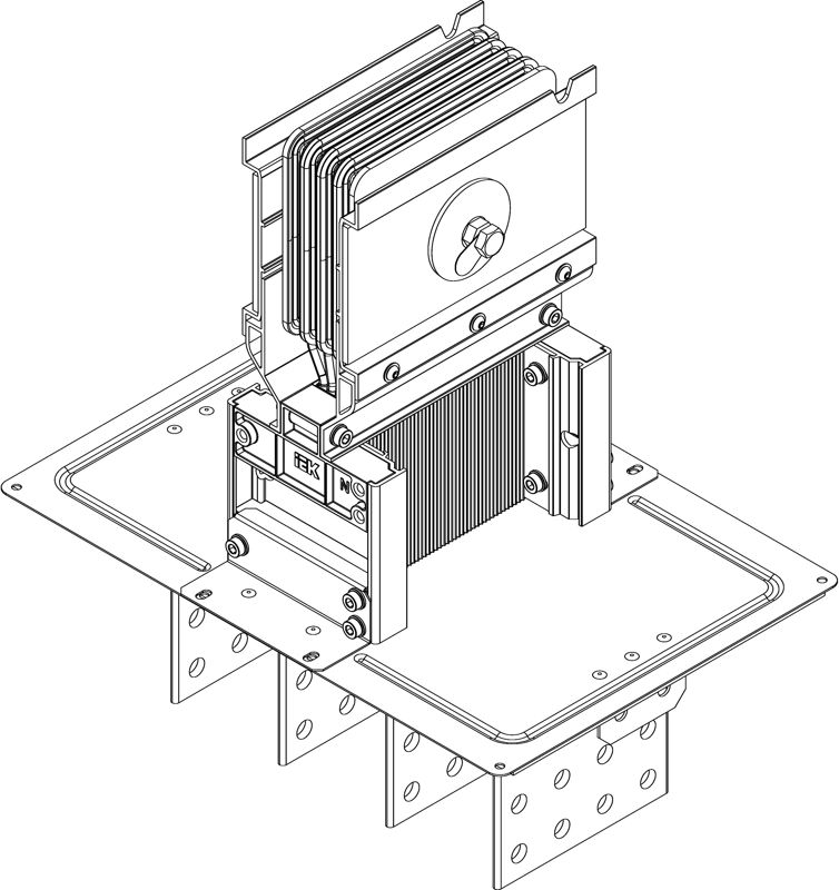 Секция фланцевая Тип2 1000А Al 3L+N+PER НК IP55 тран. IEK LB-1000A4-25-F-F2