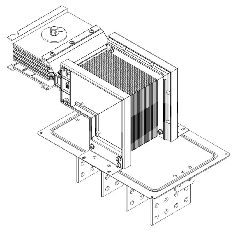 Секция фланцевая лев. Тип2 1600А Al 3L+N+PER НК IP55 тран. IEK LB-1600A4-25-F-FL2