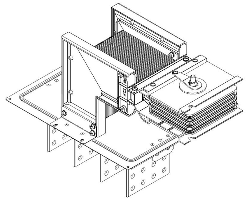 Секция фланцевая прав. Тип2 2000А Al 3L+N+PER IP55 тран. IEK LB-2000A4-35-F-FR2