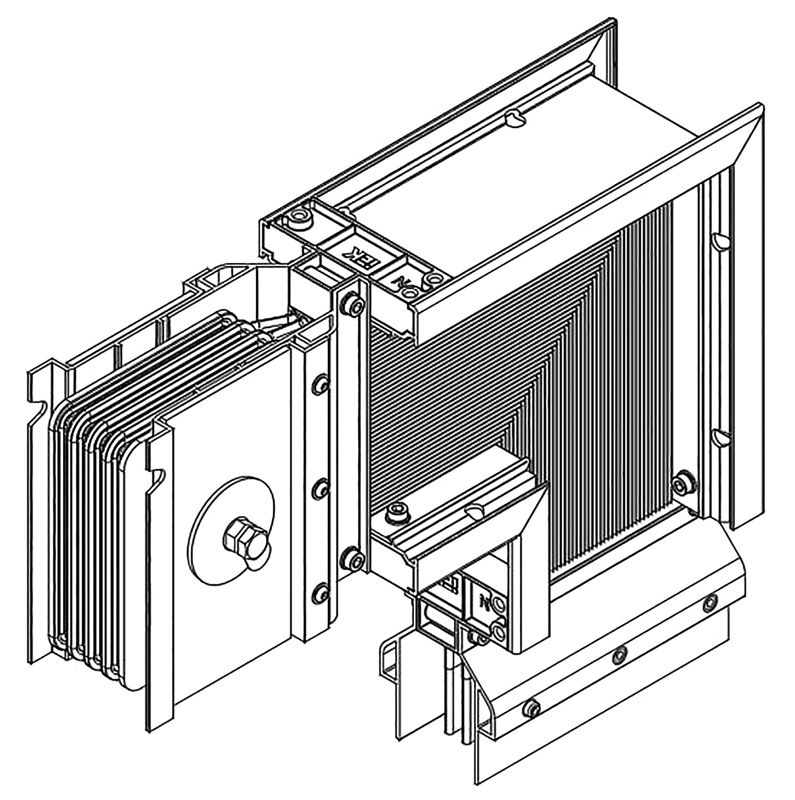 Секция угловая вниз н/1 2500А Al 3L+N+PER НК IP55 тран. IEK LB-2500A4-25-F-LDE