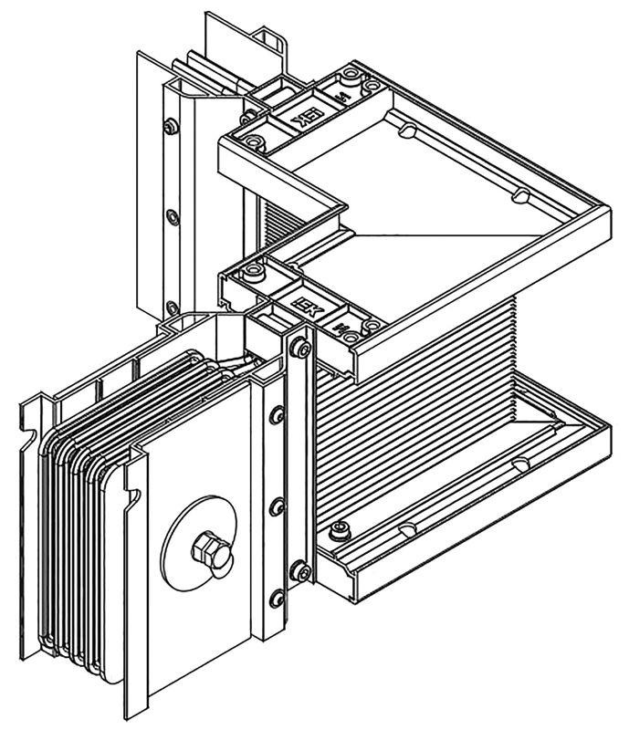 Секция угловая лев. 2500А Al 3L+N+PER НК IP55 тран. IEK LB-2500A4-25-F-LL
