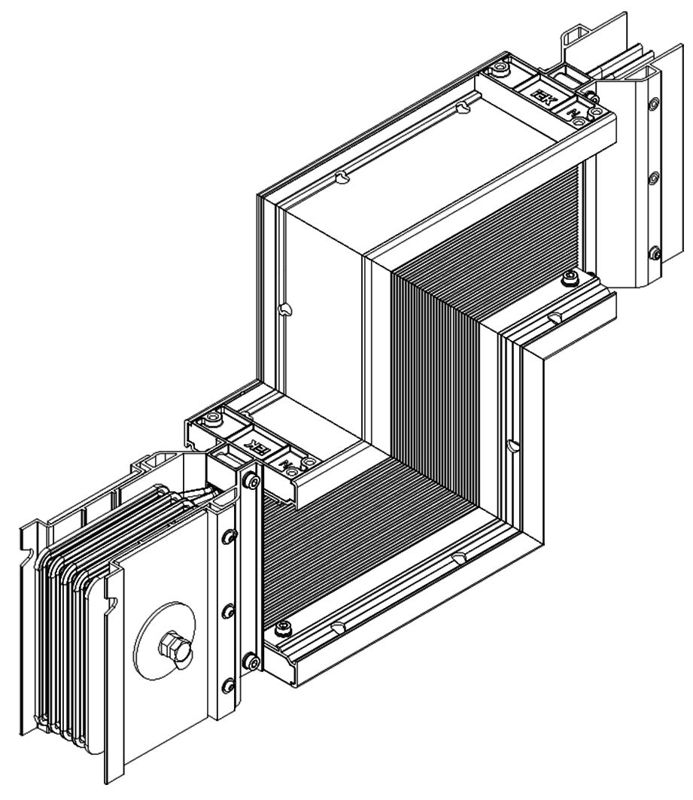 Секция Z-образ. вверх н/1 2500А Al 3L+N+PER НК IP55 тран. IEK LB-2500A4-25-F-ZUE