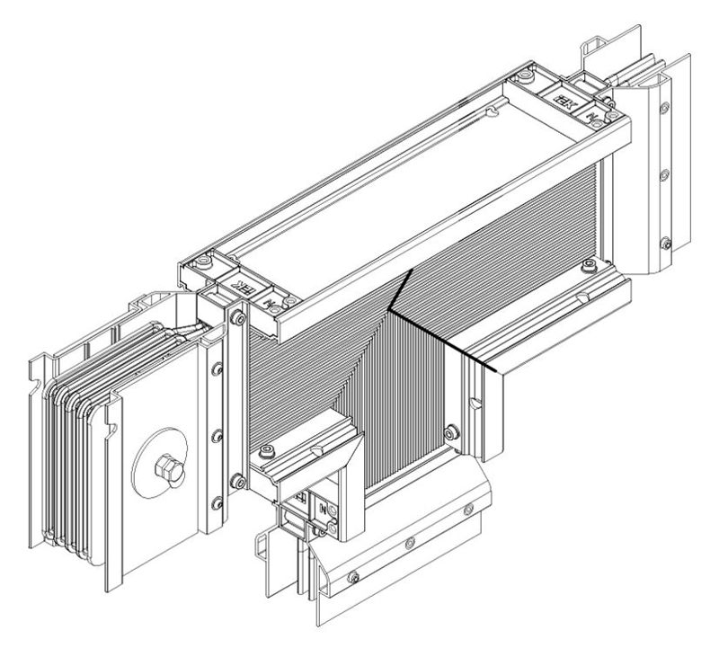 Секция T-образ. вниз 3200А Al 3L+N+PER НК IP55 тран. IEK LB-3200A4-25-F-TD
