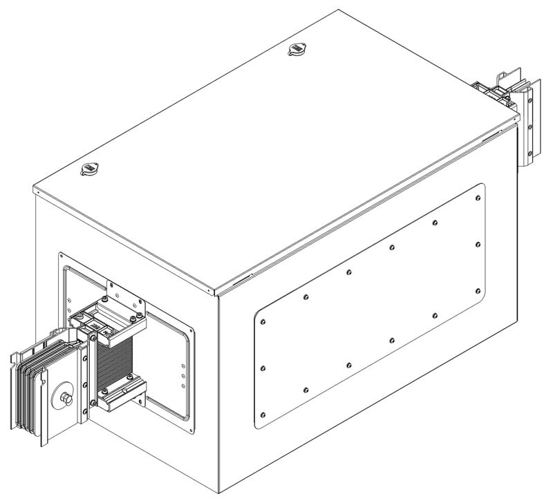 Секция центральная компенсац. 3200А Cu 3L+N+1/2PE IP55 тран. IEK LB-3200C5-35-F-GC