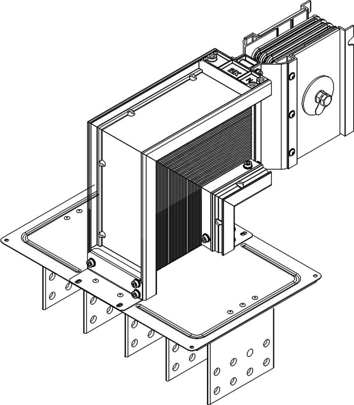 Секция фланцевая вниз Тип1 4000А Al 3L+N+PER НК IP55 тран. IEK LB-4000A4-25-F-FD1