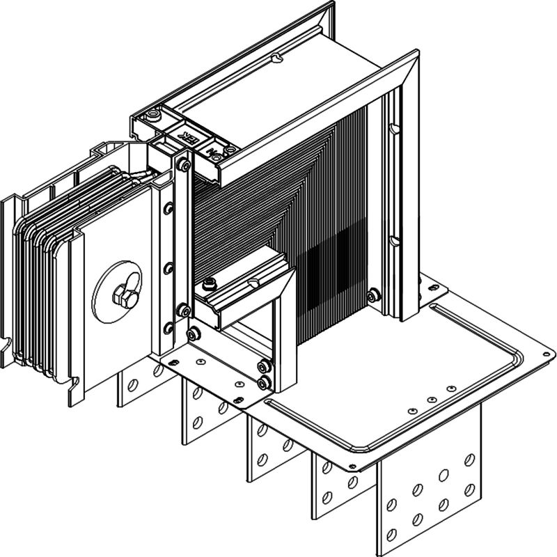 Секция фланцевая вверх Тип1 4000А Al 3L+N+PER НК IP55 тран. IEK LB-4000A4-25-F-FU1