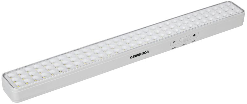 Светильник светодиодный аккумуляторный ДБА 1090 непостоян. действия 90LED 6ч 9Вт GENERICA LDBA0-1090-6-01-K01-G
