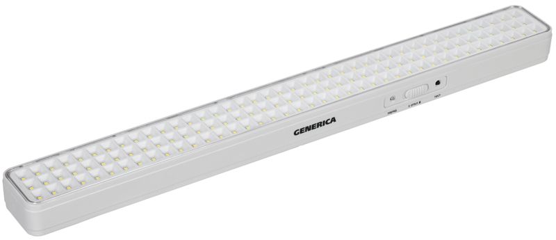 Светильник светодиодный аккумуляторный ДБА 1120 непостоян. действия 120LED 6ч 12Вт GENERICA LDBA0-1120-6-01-K01-G