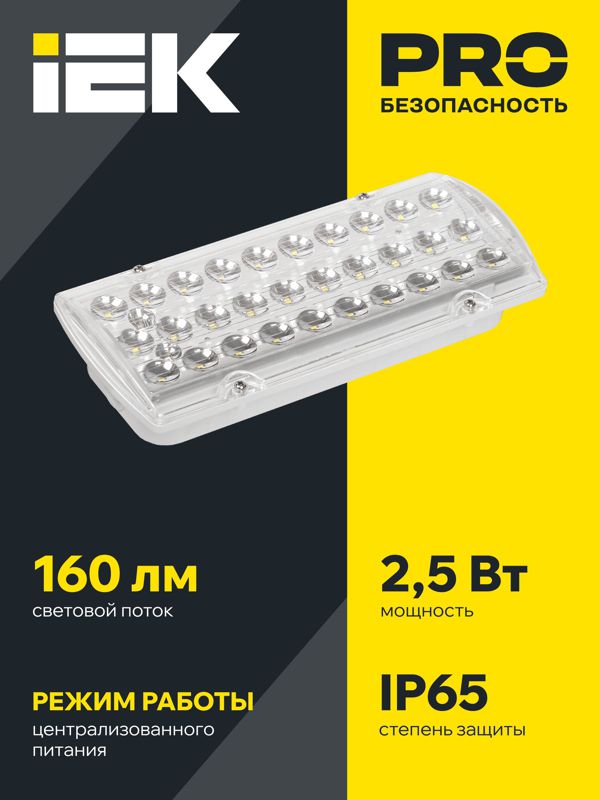 Светильник ДПА 2105-С 24/220В IP65 аварийный централиз. пит. IEK LDPA2-2101-65-00-K01