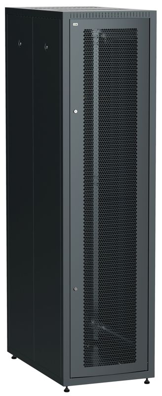 Шкаф сетевой LINEA E 33U 600х1000мм двери 2шт перфорир. и метал. черн. ITK LE05-33U61-PM
