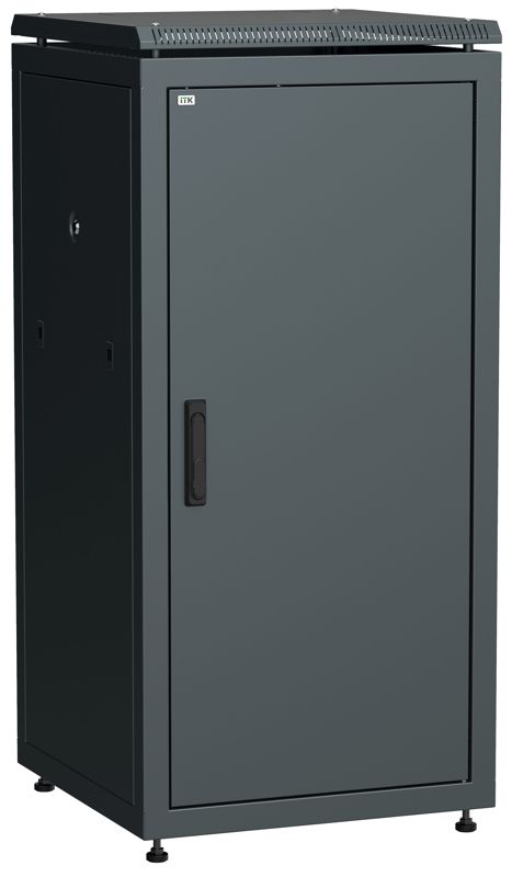 ITK LINEA N Шкаф сетевой 19" 18U 600х600мм металлическая передняя дверь черный (LN05-18U66-M)