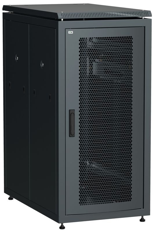 Шкаф сетевой LINEA N 19дюйм 24U 600х1000мм перфорир. передн. дверь черн. ITK LN05-24U61-P
