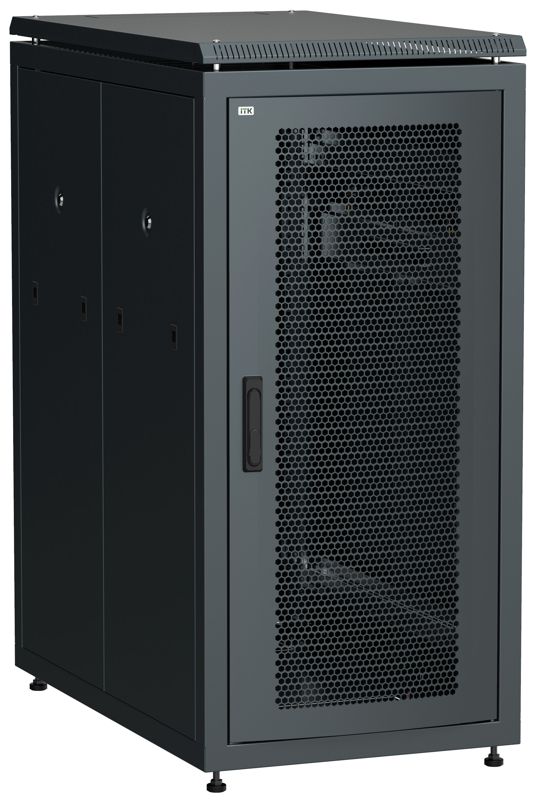 Шкаф сетевой LINEA N 28U 800х1000мм перфорир. передн. дверь; задн. перфорир. чер. ITK LN05-28U81-PP
