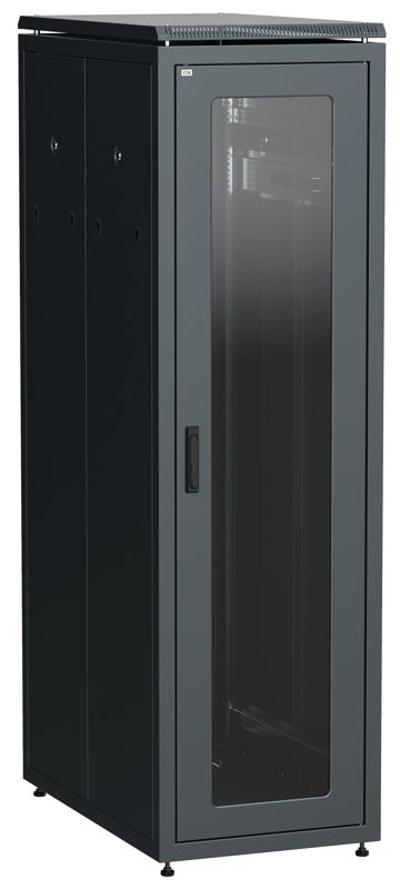 Шкаф сетевой 19дюйм LINEA N 33U 600х1000мм стеклянная передняя дверь черн. ITK LN05-33U61-G