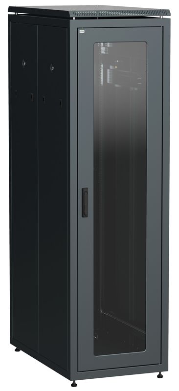 Шкаф сетевой LINEA N 19дюйм 42U 600х1000мм стеклян. передн. дверь задн. перфорир. черн. ITK LN05-42U61-GP