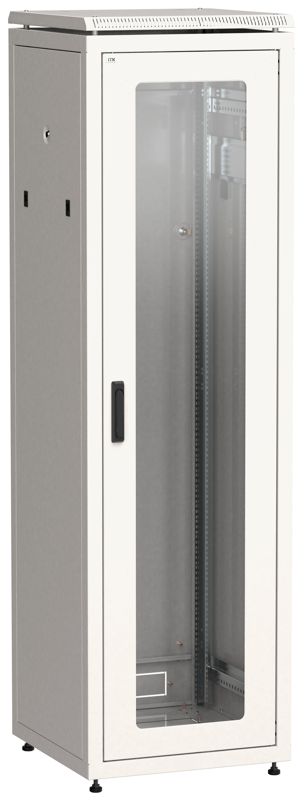 Шкаф сетевой 19дюйм LINEA N 47U 600х800мм стекл. передн. дверь сер. ITK LN35-47U68-G