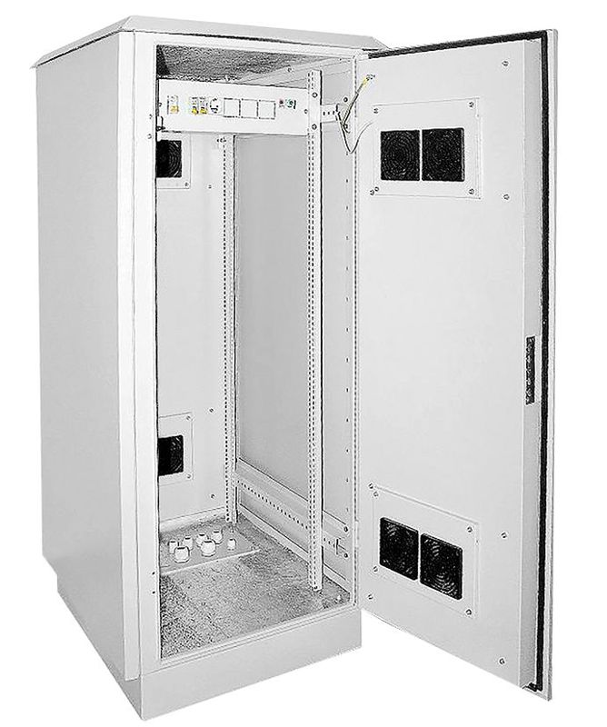 Шкаф уличный 19дюйм 33U 720х860мм IP55 двустен. метал. передн. и задн. двери; сер. ITK LO35-33U78-MM55