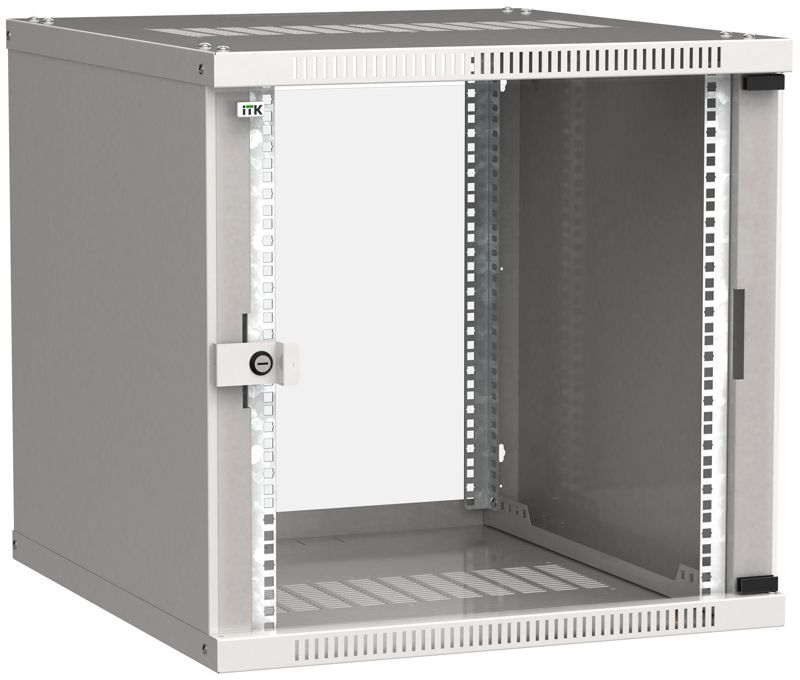 Шкаф LINEA WE 12U 550x350мм дверь стекло сер. ITK LWE3-12U53-GF